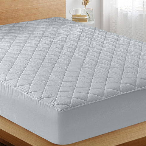 Utopia Bedding Quilted Fitted Mattress Pad (Twin), Mattress Protector Elastic Fitted Cover, Machine Washable Topper