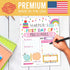 First Day of School Board, 10 Double-Sided First and Last Day Boards, 8x10 Rainbow Theme Photo Prop for Kids