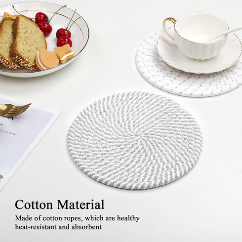 SHACOS 8" Trivets for Hot Dishes, Heat Resistant Large Coaster for Kitchen Countertop, Table Decor, Home Essentials