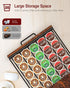 K Cup Holder Drawer, Coffee Pod Organizer for Counter, Sturdy K-Cup Storage Drawer with Mug Rack, 35 Pods Capacity,