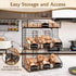 X-cosrack Countertop, 3 Countertop/Wall-Mounted Egg Holder Tier Egg Rack with Labels Dividers to Separate Eggs