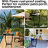 Fashion&cool 14 Inch Patio Side Table, Weather Resistant Metal Side Table, Small Round Outdoor End Table Accent Side