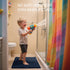 SUBRTEX Bathroom Rugs Chenille Bath Rug, Soft Shower Mat, Water Absorbent, Quick Dry, Machine Washable (Navy, 16" x 24")