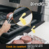 Kindga Silicone Stove Counter Gap Cover 21", Easy Clean Gap Filler for Kitchen Counter, Appliances, Set of 2 (Black)