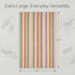Set 6 20" X30 100% Urban Villa Kitchen Towels Harvest Stripes Dish Towels of Cotton Highly Absorbent Quick Drying Dish