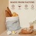 2-Pack 17x12.6in, BRONYPRO Reusable Beeswax and Linen Bread Bags with Zipper, Waxed Bread Bags for Homemade Bread