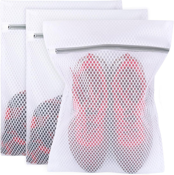 Vivifying Mesh Laundry Bags for Delicates, 3Pcs Honeycomb Mesh Wash Bags with Zipper for Washing Machine, Shoes,