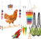 CHNB 8PCS Chicken Toys for Coop Accessories, Chicken Swing, Xylophone, Mirror, Vegetable Hanging