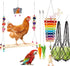 CHNB 8PCS Chicken Toys for Coop Accessories, Chicken Swing, Xylophone, Mirror, Vegetable Hanging