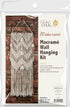 SOLID OAK Macrame Wall Hanger Kit with Chevrons and Tassels