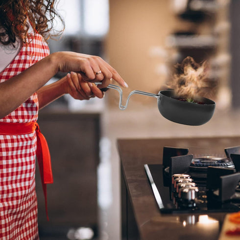 Scratch Resistant Mini Tadka Pan, Large Tadka Pan for Eggs, Spices, Melting Butter, 4 Inch