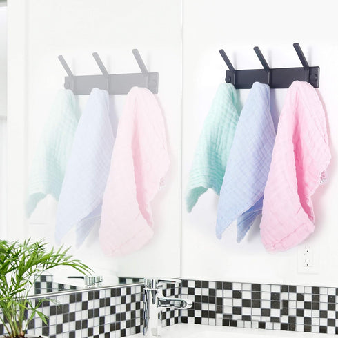 WEBI Coat Rack Wall Mounted - 5 Heavy Duty Metal Hooks for Hanging Coats, 2 Packs