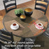 SHACOS Round Table Placemats Set of 4 - Wedge Shape Woven Vinyl Place Mats, Heat Resistant, Tan