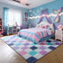 KICMOR 5x7 Purple Rainbow Checkered Area Rugs for Living Room, Colorful Fluffy Soft Fuzzy Shag Shaggy Bedroom Carpet