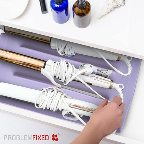 Silicone Mat for Hair Tools, Organizer for Hot Tools, Hair Dryer Holder, Versatile Hair Tool Organizer for Countertops