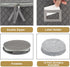 Stack Store Plus More China Storage Quilted Case for Dessert Plates, Bowls, Small Plates, Gray, 8" W x 6" H