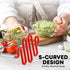 Zulay Kitchen Non-Scratch Potato Masher - Heavy-Duty Stainless Steel & Silicone Hand Masher, Red