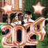 KatchOn Rose Gold 2025 Balloons - Giant 40 Inch Graduation Decorations, Class of 2025 Balloons