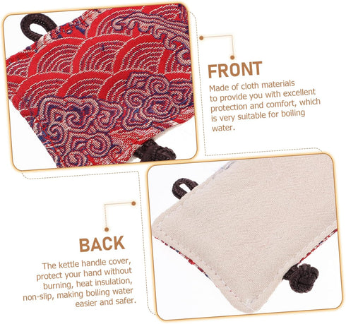 Teapot Handle Gloves, Silicone Potholder Mitts for Kettle Handle Protection, Baking Mitts and Pan Protectors