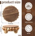 2 Home(3.94 Inch,Brown) Yookeer Pcs Wooden Risers for Displays Round Wood Riser Distressed Wood Risers Farmhouse