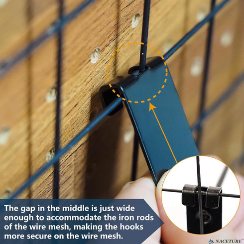 NACETURE Gridwall Hooks, 16 Pcs Display Hooks for Grid Wall Panel, Durable Wall Hooks for Hanging Retail Items