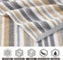 Set 4, 16"x27" 100% Set Beige Striped Hand Towels, Bathroom Hand Towels of - Cotton | Quick Dry | Absorbent | Light