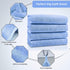GraceAier 4 Pack, 28x56 Inch Set, Microfiber Bath Towels Coral Velvet Quick Dry Towel Highly Absorbent, Ultra Soft