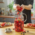 CMLKLZD 1 Gallon Glass Pitcher with Lid and Handle, Glass Water Carafe for Hot/Cold Water, Large Jug for Iced Tea
