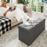 ZEUKMXOO Bench,30 Inches 660LBS Gray30Wx15Dx15H Folding Ottoman with Storage Bench,Storage Ottoman Ottoman Foot