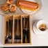 Bamboo Silverware Organizer, Kitchen Drawer Utensil Organizer, Flatware Tray for Kitchen Utensils