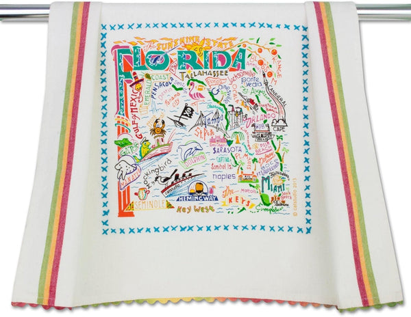 Catstudio Florida Dish Towel - U.S. State Souvenir Kitchen and Hand Towel, Perfect for Florida Lovers, Travel Gifts