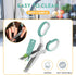 Updated 2025 Herb Scissors Set - Herb Cutter Shears with 5 Blades, Sharp Anti-rust Stainless Steel, Blue-White
