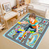 31''x47'' Kids Rug Car Rugs Playmat Carpet for Play Toy Cars for Playroom Classroom Kids Room, Non-Slip Road Traffic