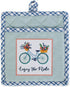 DII Kitchen Gift Set, Pot Holder & 3 Dish Towels, Enjoy The Ride, 4 Piece Collection