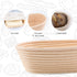 Bread Proofing Baskets Set of 2, 10 inch Oval Shaped Dough Proofing Bowls with Liners for Sourdough Baking