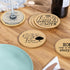 Cegkuc Set 6, 4" Coasters for Drinks with Holder of Family Coasters Home&Love Coaster for New Home Couples House