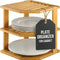 Plate Organizer for Cabinet - 3 Tier Bamboo Corner Shelf Cabinet Organizer