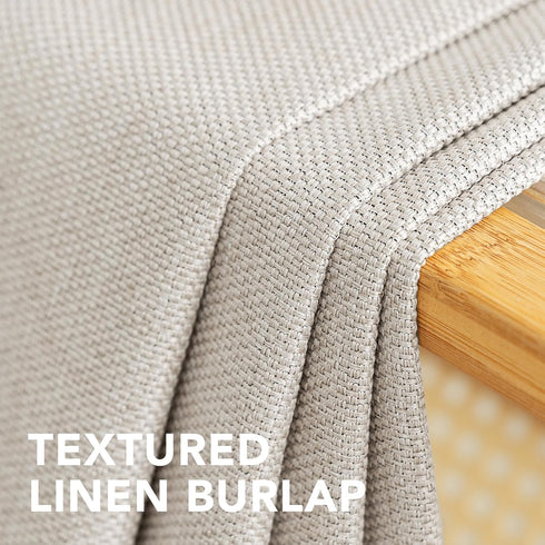 H.VERSAILTEX 96 Inch Long Linen Blackout Curtain for Bedroom/Living Room, Thermal Insulated Grommet Drapes, Heather