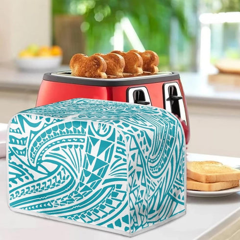Durable Polynesia Pattern Toaster Cover, Washable Dustproof Kitchen Appliance Cover with Top Hook