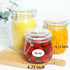 Glass Jars with Airtight Lid 16 Oz - 2 Set, Leakproof Wide Mouth Kitchen Storage Canister for Food, Coffee, Nuts, Tea