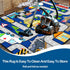 4.5x6 Kids Car Rug Play Mat - City Life Map Car Mat for Kids Toy Educational Play Traffic Road Carpet for Childrens