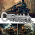 Steam Train Bottle Opener, Unique Beer Opener for Men, Dad, Boyfriend, Birthday Gifts, Silver Locomotive with Black