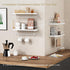 Set 2, Forbena Bathroom Shelves for Wall of White Nursery Floating Book Shelves for Kids Room, Small Wall Mount