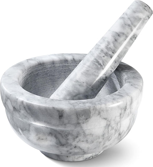Sagler Mortar and Pestle Set - Small Grinding Bowl Container for Guacamole, Spices,