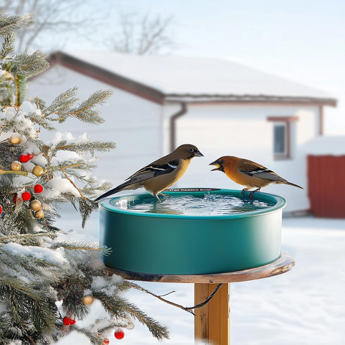 125OZ Heated Chicken Waterer, Large Capacity Poultry Water Heater for Chicken Coop Hens Turkey Goose Duck Pigeon