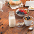 12 Oz 12 kitchentoolz Glass Creamer Bottle Square Glass Milk Bottle with Lids- Glass Bottles with Lids - Milk Container