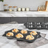 HONGBAKE Nonstick Jumbo Muffin Pan, 2 Pack Large Cupcake Tin for Baking, 3.5dia, 6 Cup, Extra Thick