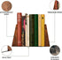 Firmly TILISMA Walnut Bookends for Shelves | Wooden Book Ends for Shelves | Sturdy Book Holders, Stoppers with Metal