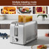 Runnatal 2 Slice Toaster, 100% Stainless Steel, Multifunctional with 7 Toast Settings, Defrost, Bagel, Cancel Functions
