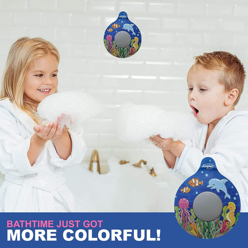 Bathtub Stopper, Universal Silicone Drain Plug Cover with Beautiful Coral Reef Illustration, Kids Gift